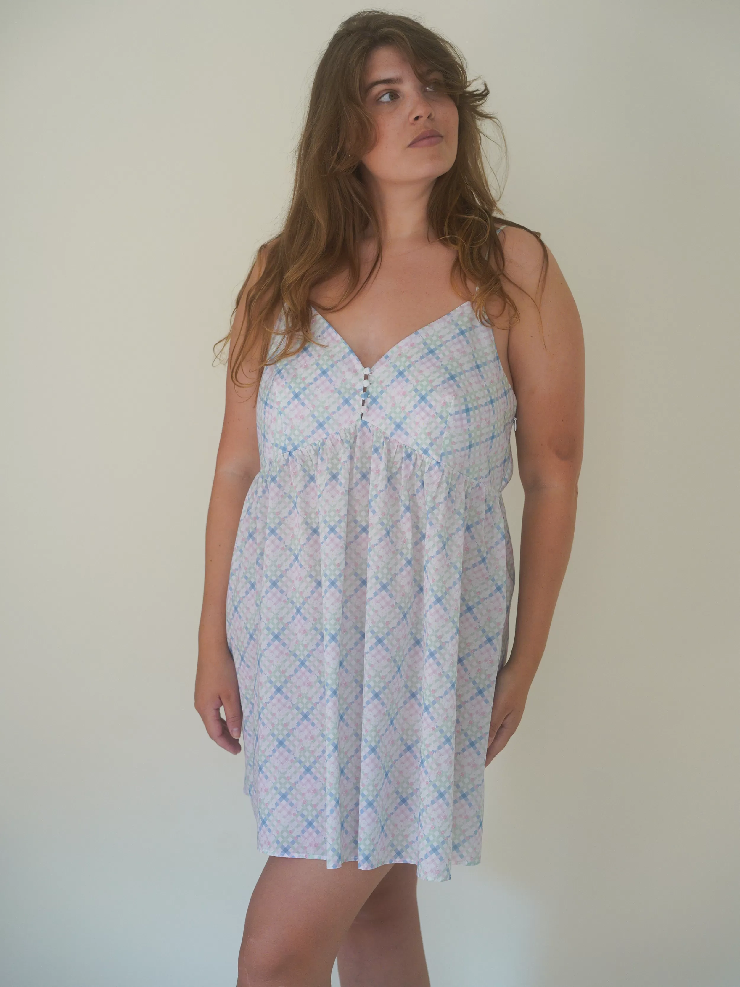 Outlet Airy Poplin Mini Dress Dresses