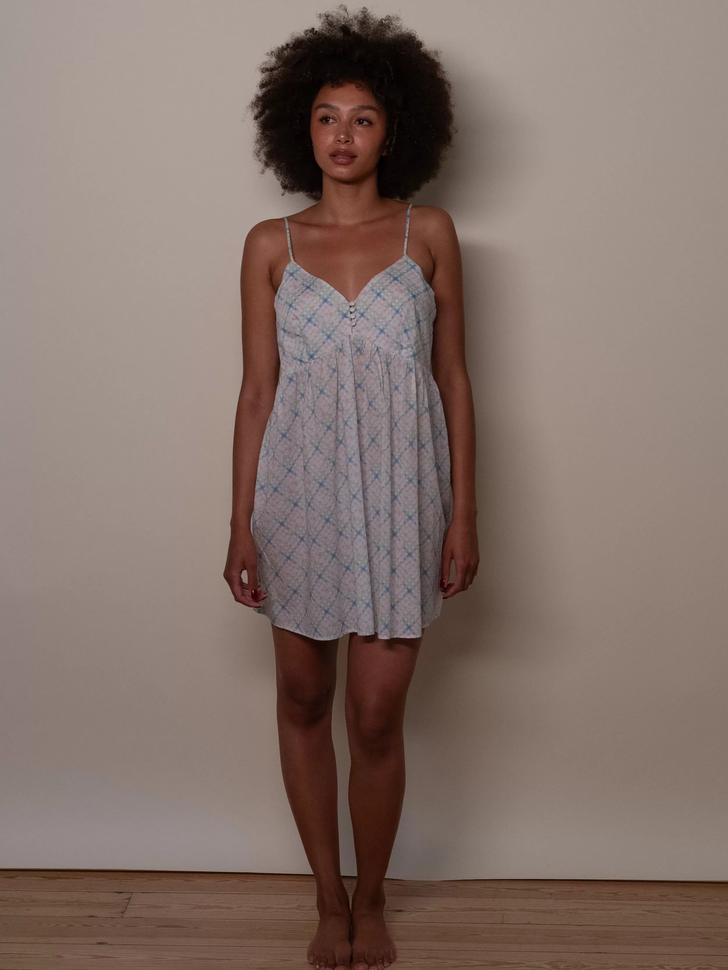 Outlet Airy Poplin Mini Dress Dresses