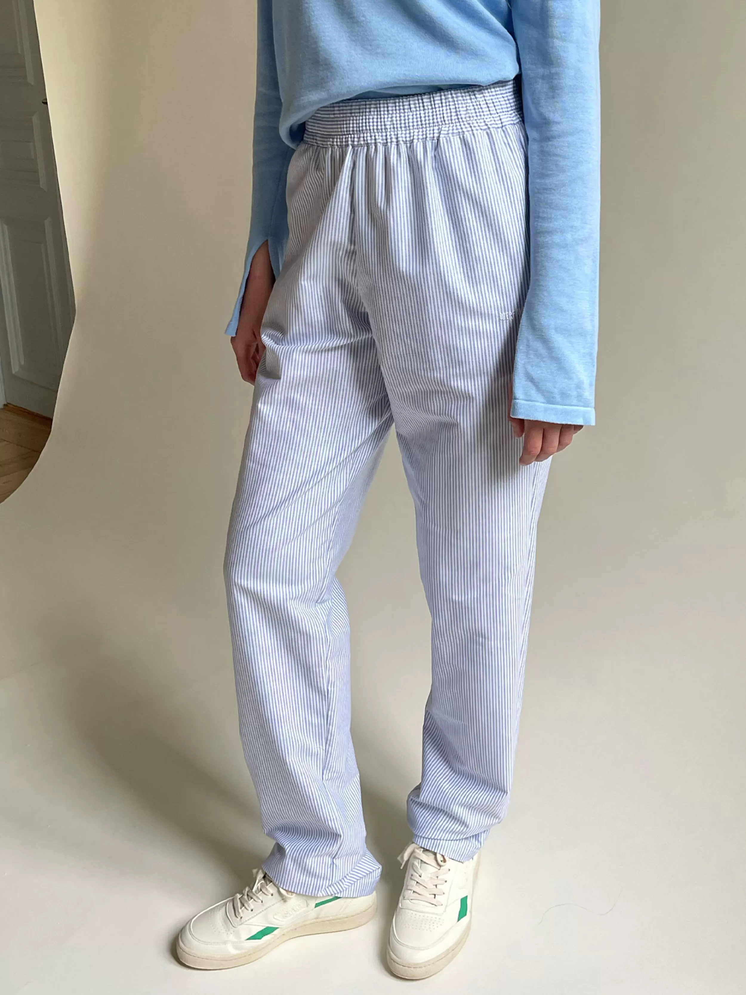 Discount Breezy Pants Blue Stripe Pants & Jeans