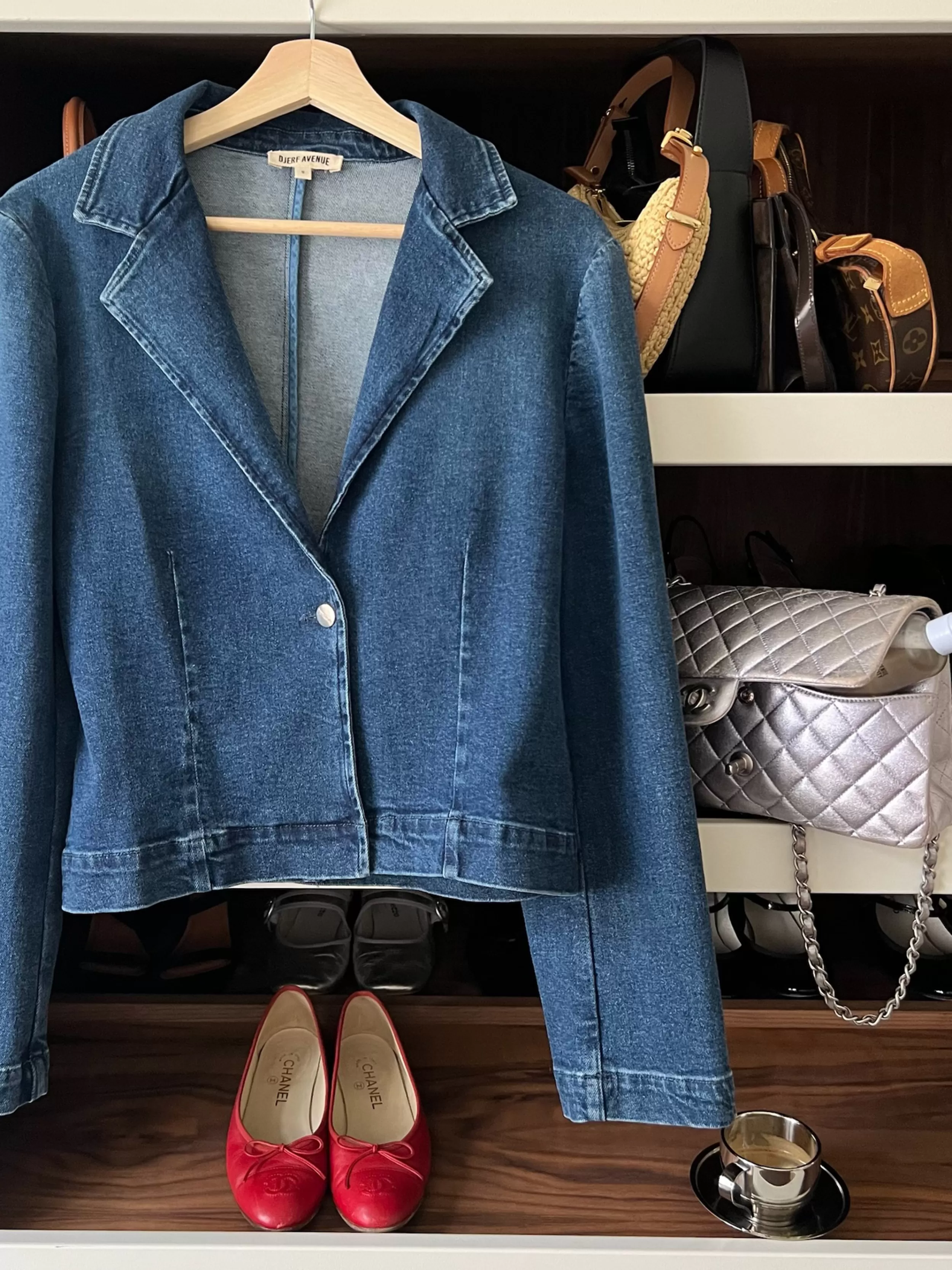 Online Day-to-day Denim Blazer Dark Blue Blazers & Jackets