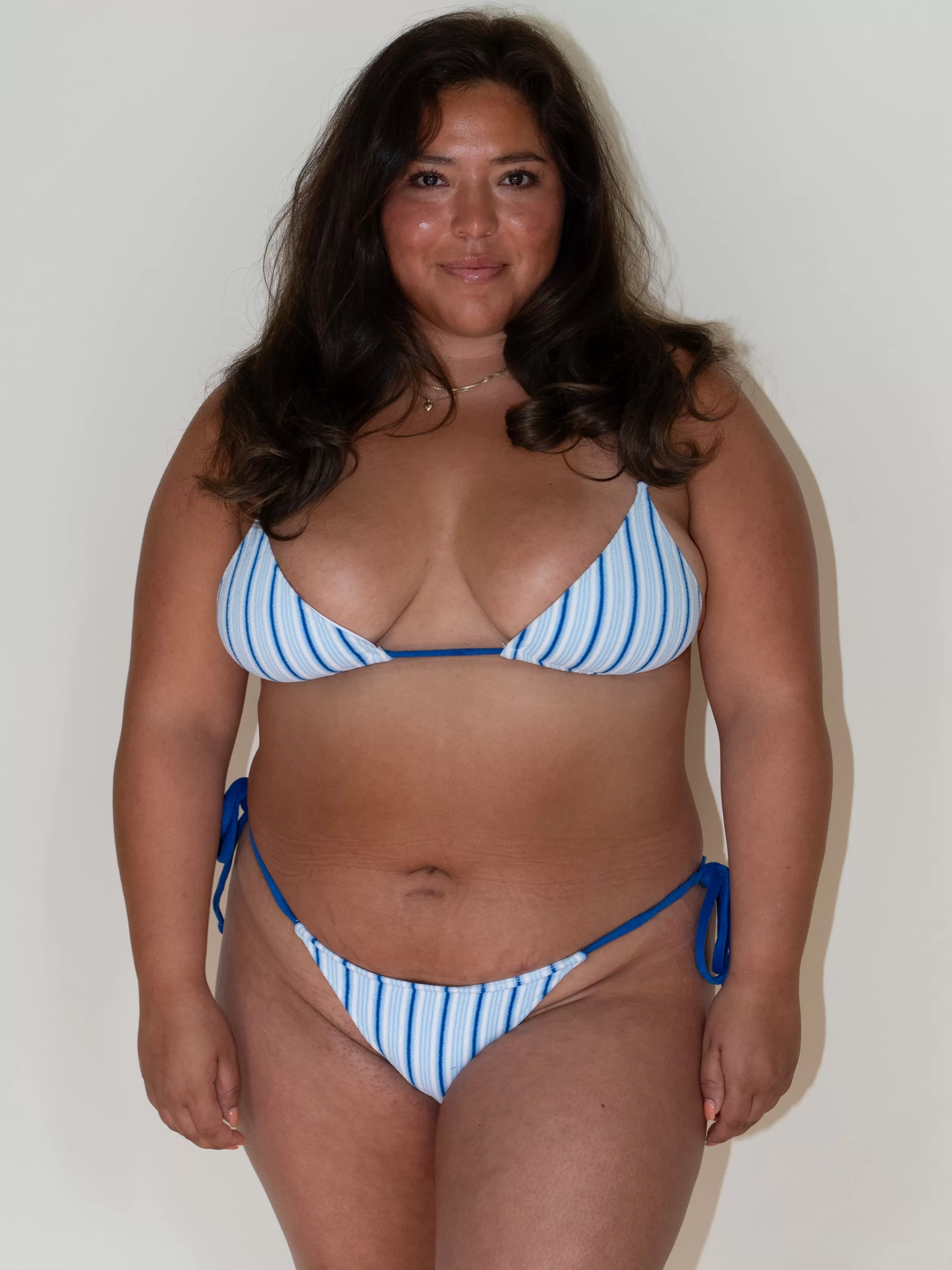 Outlet Divine Terry Bikini Bottom Seaside Stripe Swimwear