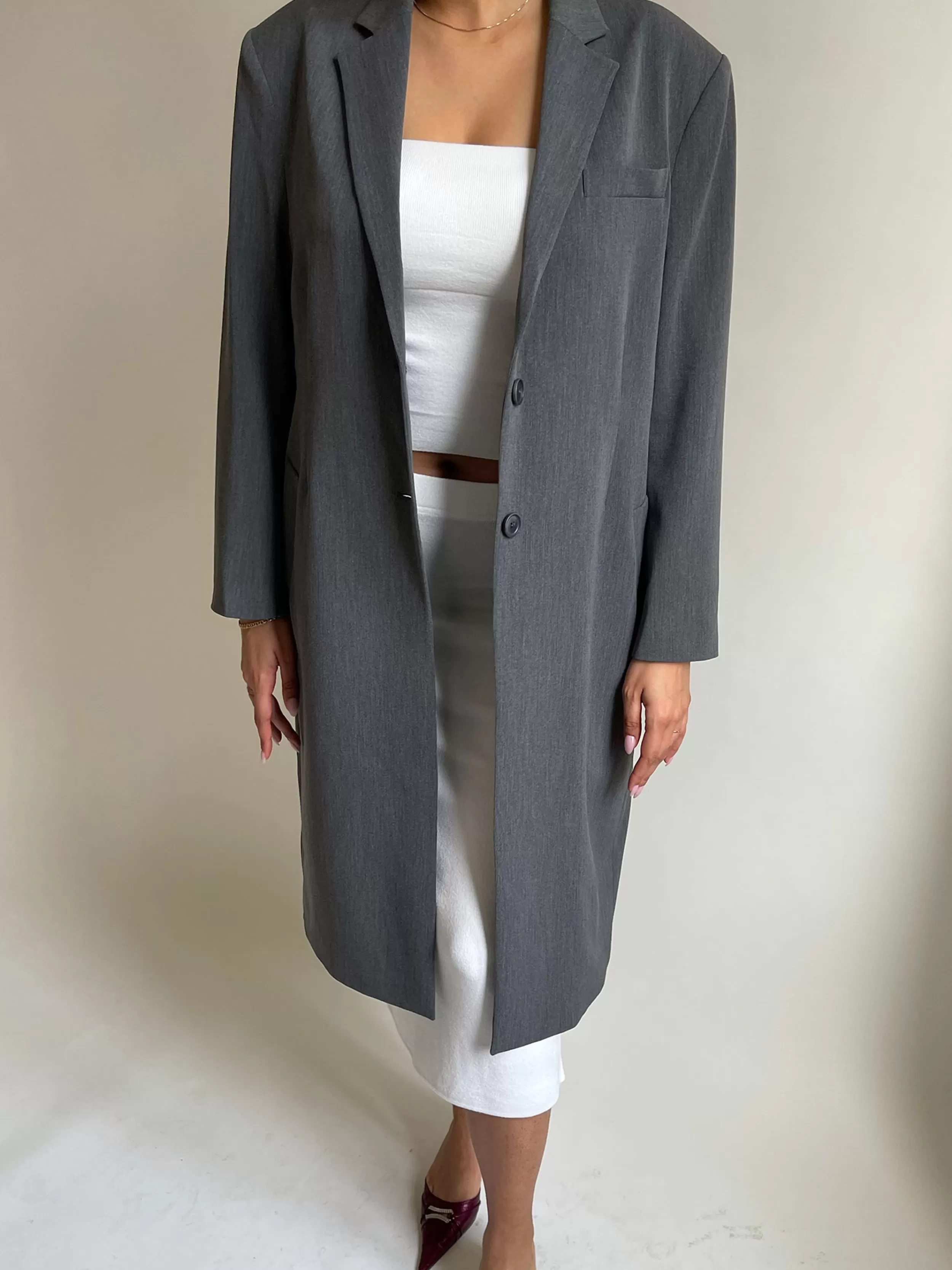 Flash Sale Forever Coat Grey Blazers & Jackets