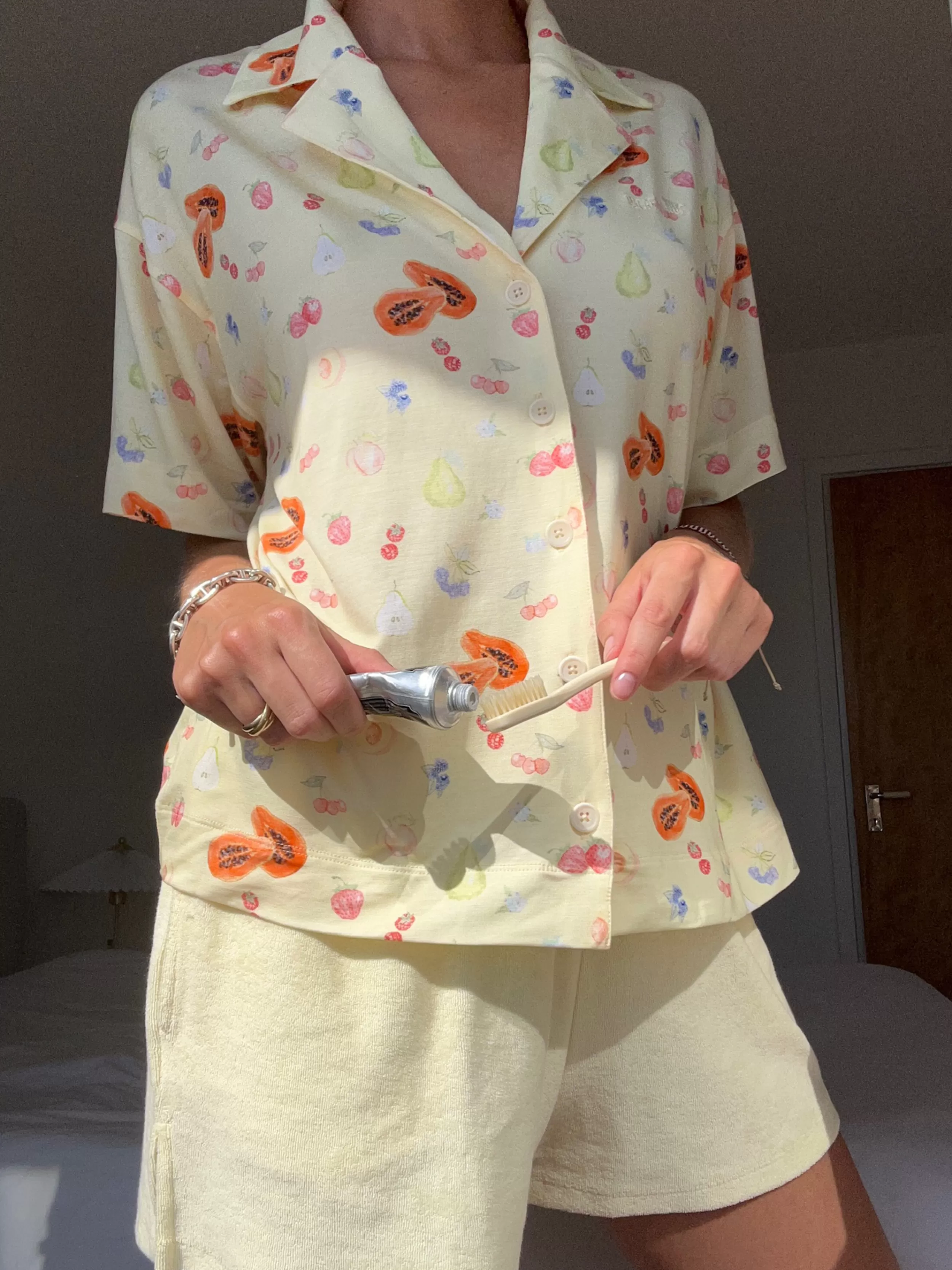 Best Go Slow Short Sleeve Top Fruit Pjs