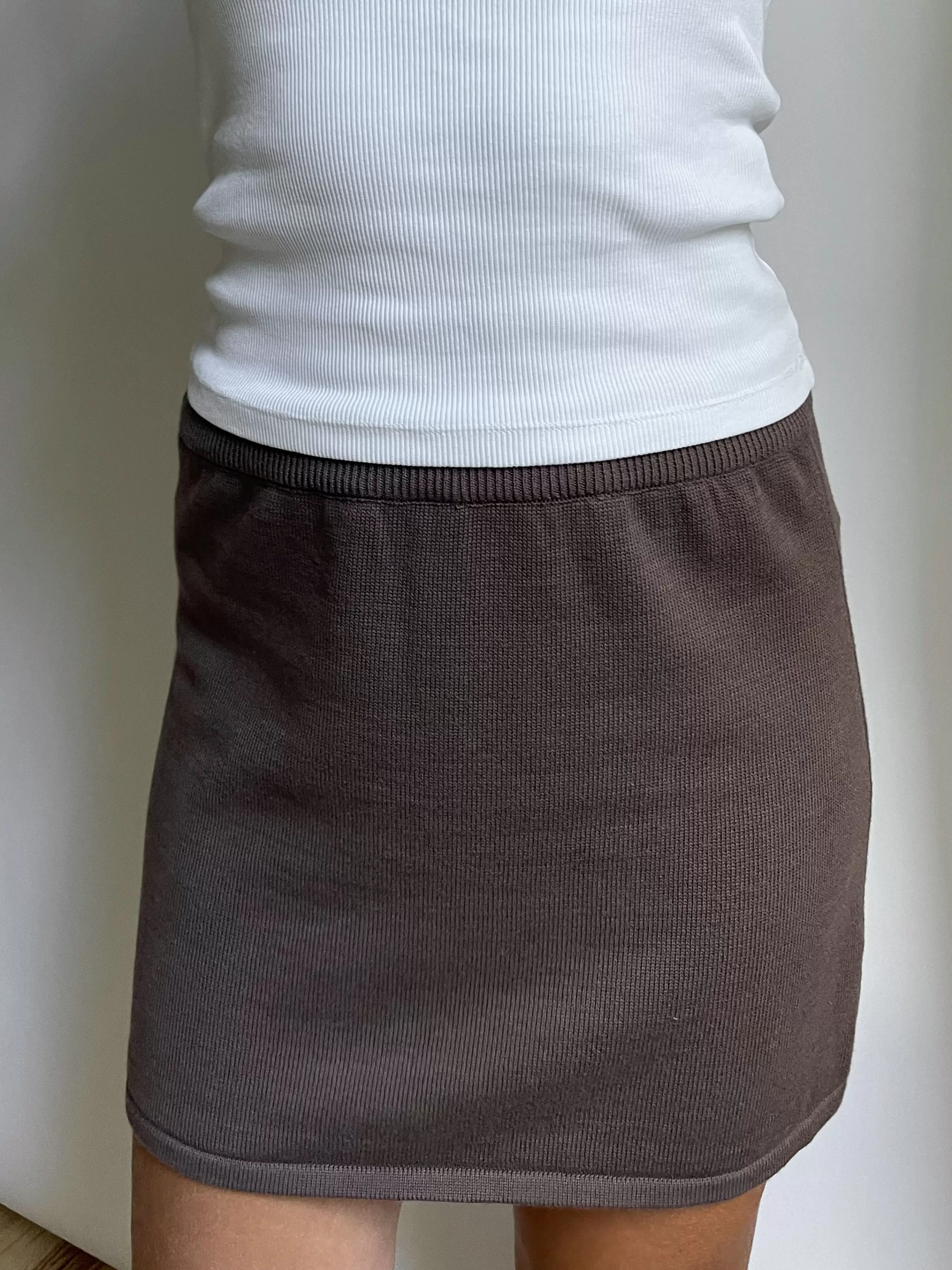 Discount Knitted Mini Skirt Cocoa Skirts | Knitwear