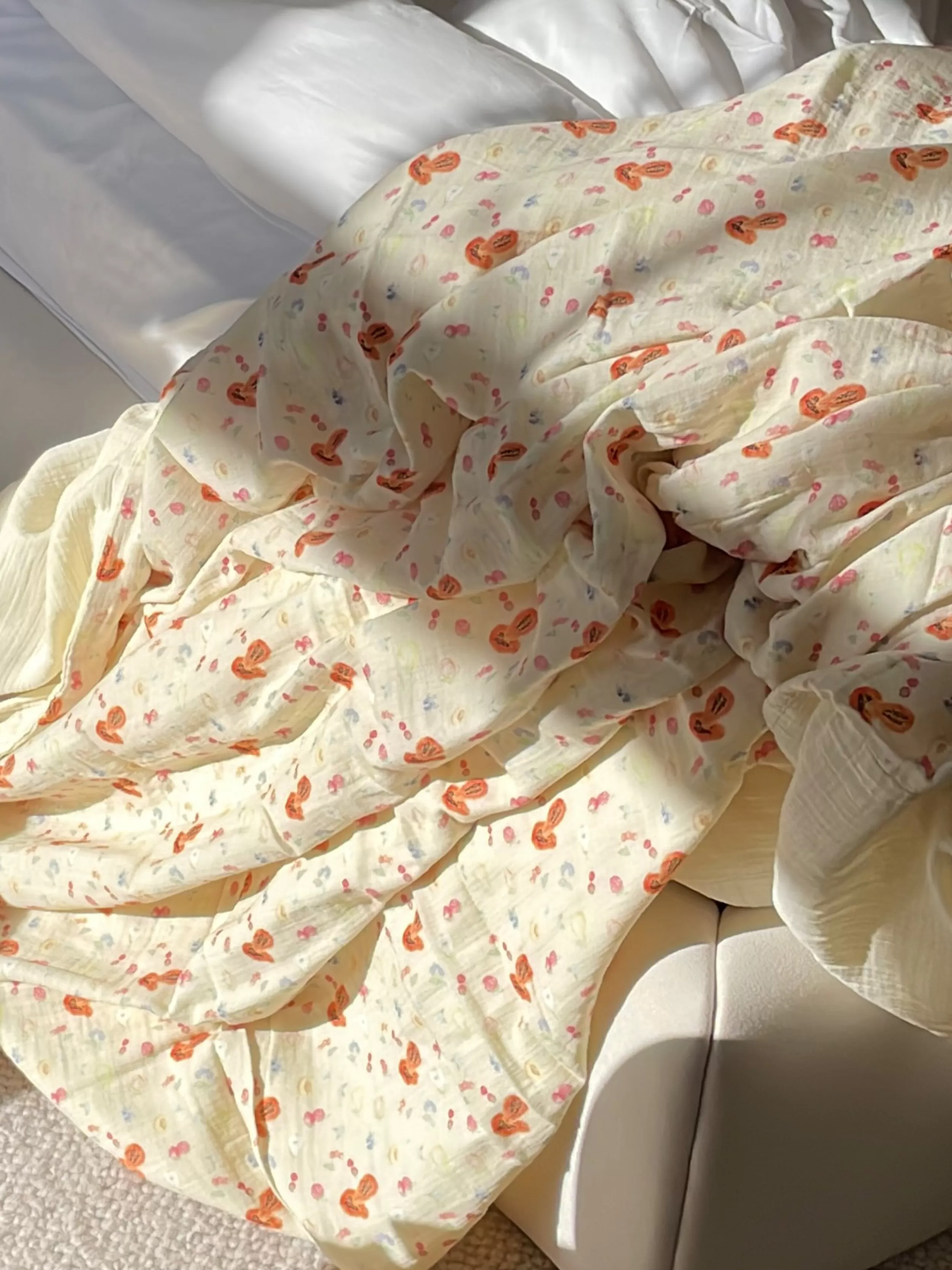 Online Muslin Duvet Cover - Single Fruit Bedding