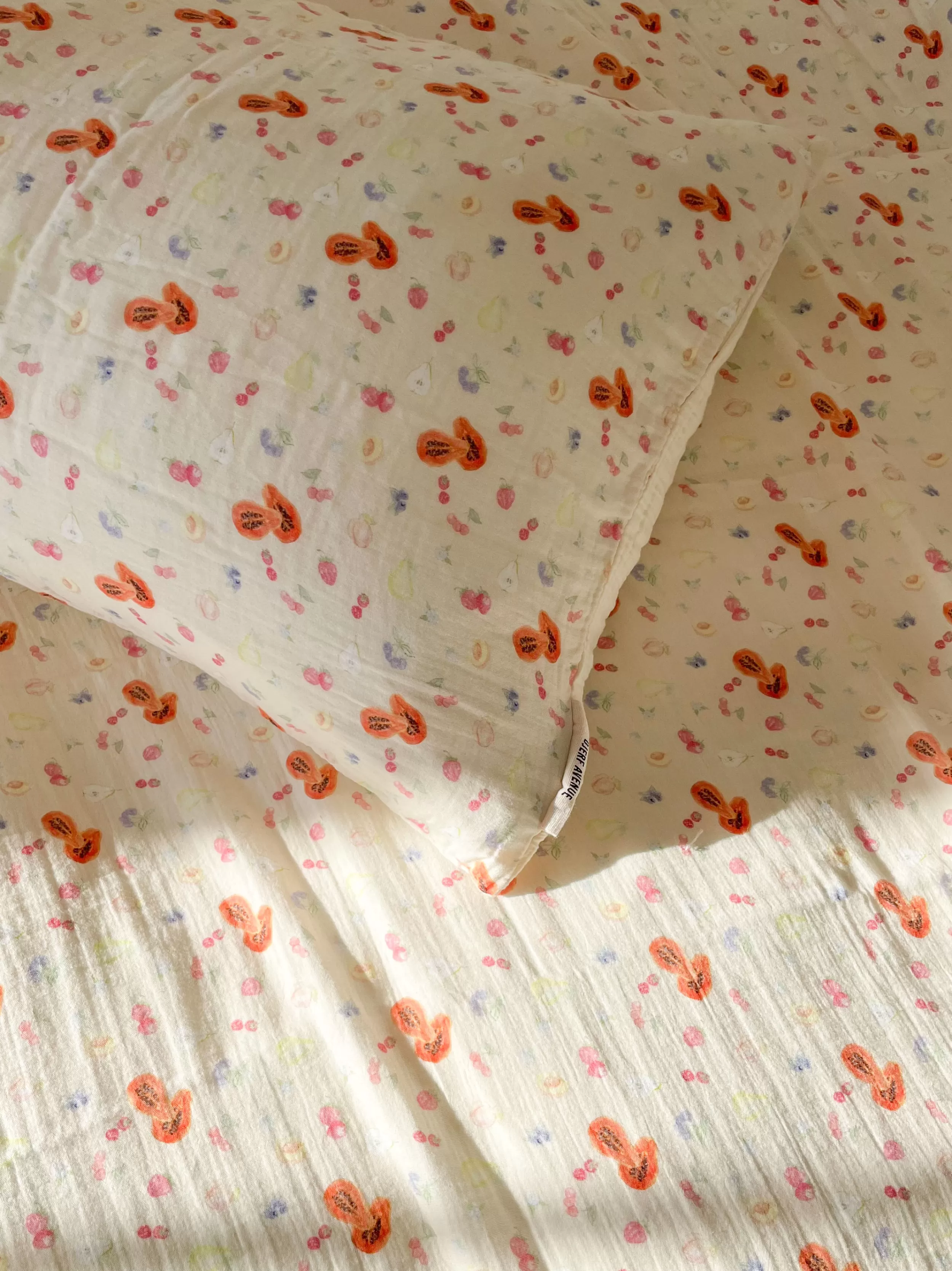 Shop Muslin Pillow Case Fruit Bedding