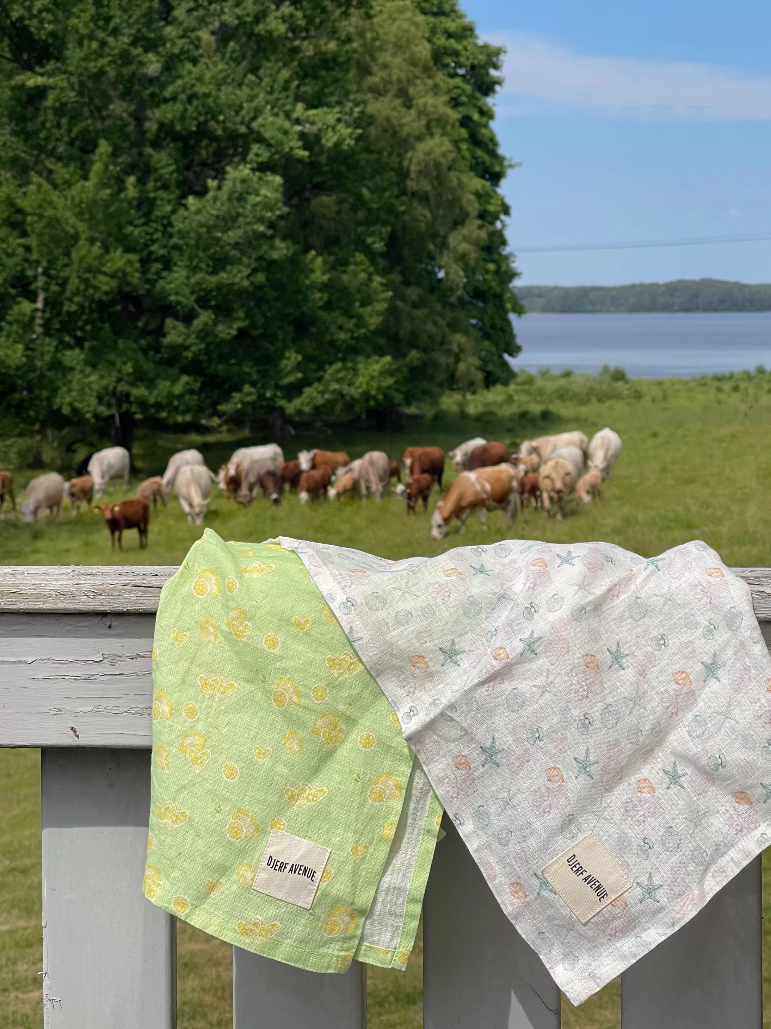 New Small Linen Towel Set Summer Cottage Towels | Kitchen & Home Accessories
